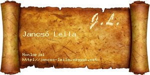 Jancsó Leila névjegykártya